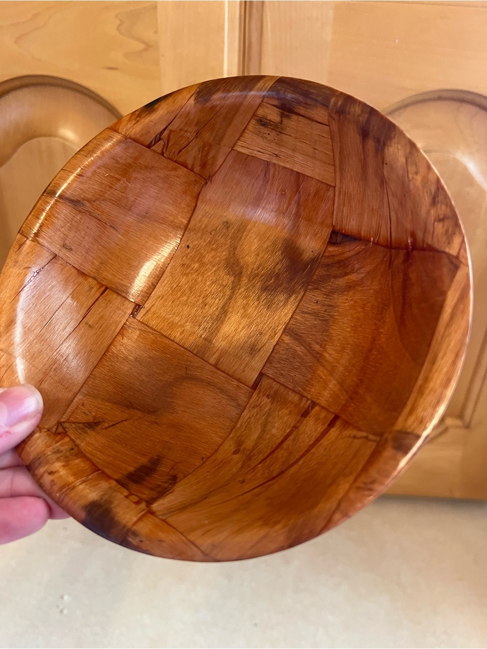 Vintage Woven Wood Bowls - Picture 4 of 7